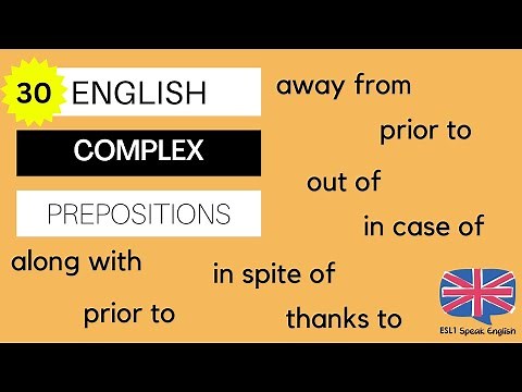 Complex prepositions in English