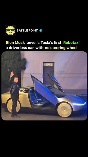 Elon Musk’s Tesla Robotaxi First Look – Fully Driverless Car with No Steering Wheel! 🚗