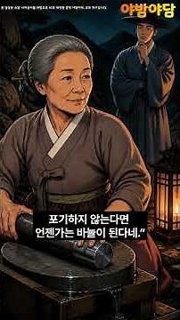 마부작침 뜻, 도끼를 갈아 바늘을 만든 노파｜포기한 선비의 운명을 바꾼 조선시대 야담