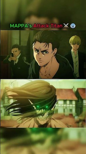 WIT vs MAPPA Attack Titan 🔥 | Attack on Titan Animation Comparison #shorts