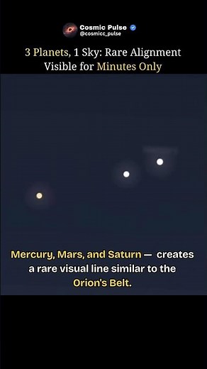 3 Planets, 1 Sky… A Rare Alignment! 😱 #shorts #trending #viral #space #moon #spacefacts #cosmos