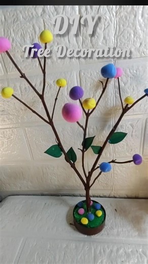 DIY Colorful Clay Tree Decoration #diy #viral #craft #homedecor #art #colors #tree #craftyhome