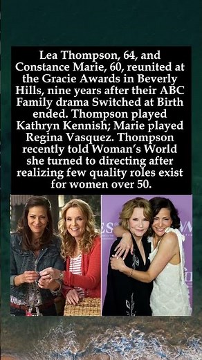 Lea Thompson & Constance Marie Reunite 9 Years After Switched at Birth #LeaThompson #ConstanceMarie