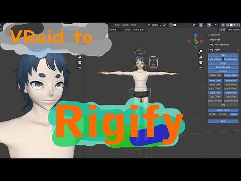 VROID to Rigify BLENDER tutorial (Blender 4.0)