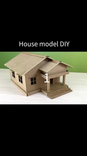 House model DIY, the process of making a small house out of cardboard, manual difficulty is 2 stars!1#make #DIY #house