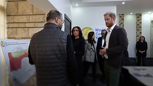 Harry and Meghan visit World Central Kitchen in Jordan to hear of Gaza aid logistics