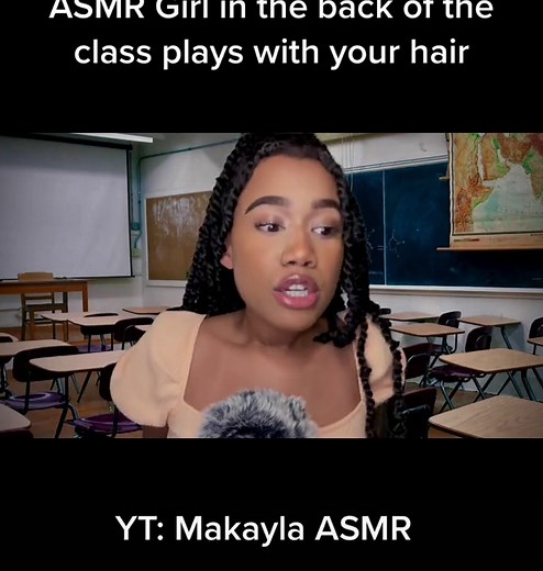 ASMR girl in the back of the class plays with your hair #asmr #asmrfyp #fyp #asmrhair #asmrhairplay #foryoupage