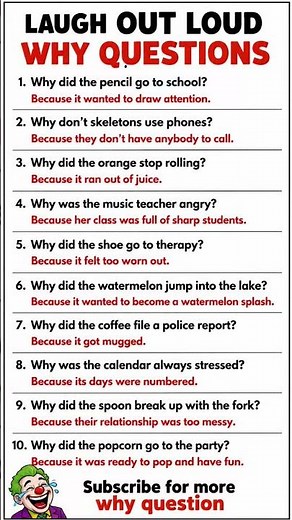 10 Hilarious Why Questions to Make You Laugh 😂#FunnyWhyQuestions #shorts #shortsfeed