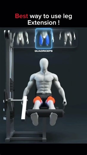 Right posture and Best way to use leg extension machine !#gym #motivation #fitneess #shorts