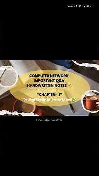 Computer Networks Chapter 1 | Notes for Insem Exam | Handwritten Important Q&A | #shorts #computer