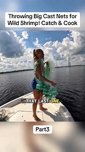 Throwing nets, reeling in shrimp 🎣🦐 #CastNetFishing #Fish | Deermeat for Dinnerclip