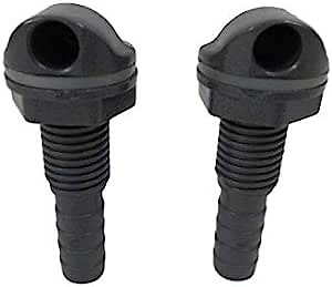 2X Spa Hot Tub Air Relief 3/8" Barb Gray Nozzle Fitting Leisure Bay Part See Video