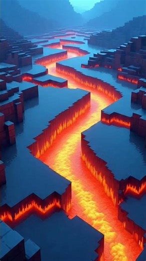I built lava pool in my world 🌎 #minecraftshorts #minecraft