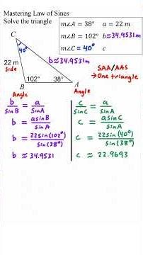 Solve an AAS Triangle Using Law of Sines