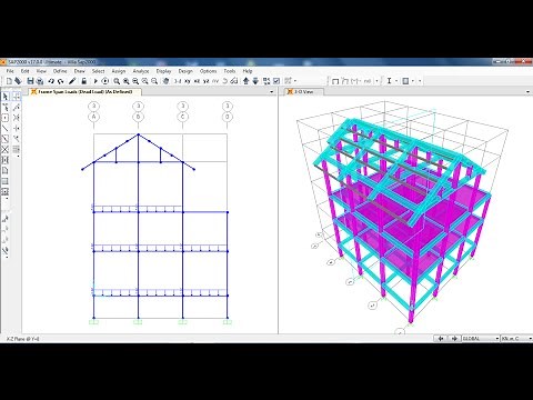 SAP2000-Villa Project Draw Columns, Beams, Slabs and Roofs