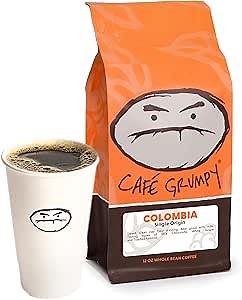 Café Grumpy Colombia Medium Roast Coffee, Organic Single Origin French Press Grind, Premium Medium Grind for Pour Over & Cold Brew, Espresso, 12oz