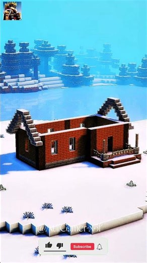 Minecraft Snow Cabin Build #Shorts #minecraft