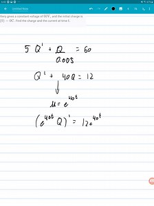 SOLVED:R -C Series Circuit The figure shows an R-C series circuit containing a resistor with a resistance of R ohms, and a capacitor with a capacitance of C farads. The voltage drop across the capacitor is Q(t) / C, where Q is the charge (in coulombs) in the capacitor. Using Kirchhoff's Second Law, we have R I (Q)/(C)=E(t) where E(t) is the electromotive force (emf) in volts. But I=d Q / d t, and this gives R (d Q)/(d t) (1)/(C) Q=E(t)