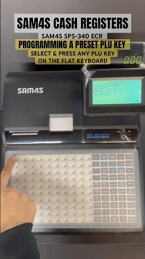 Program a PRESET PLU (fixed price item) on a SAM4s SPS-300 series cash registers. #shorts #tutorial