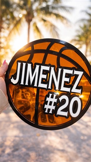 L҉u҉p҉e҉ on Instagram: "Custom acrylic basketball plaques 🏀✨ Perfect for senior night, awards, team gifts, or a keepsake to celebrate the love of the game. Fully customizable with names, numbers, colors, and styles. 📦 Shipping available 📩 DM to order or customize yours! #CustomAcrylic #BasketballPlaque #CustomSports #SeniorNightGifts #BasketballKeepsake"
