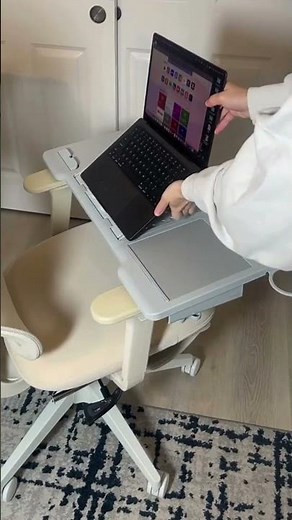 Lazy Laptop Hack! Chair-Leg Tray Changes EVERYTHING 😍 #shorts