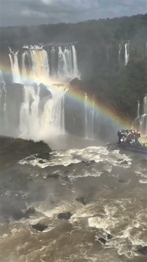 POV: You’re at Iguazu Falls and a Rainbow Appears 😮