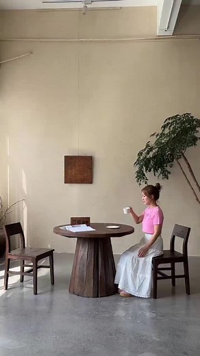 Café wabi-sabi style small round table! 🔥#furniture #wabisabi #zen #vacationrental #homedecor #interiordesigner | WabiSabi Furniture