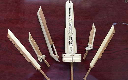 一次性筷DIY子制作最终幻想7克劳德武器芬里尔6式，可组合及变形