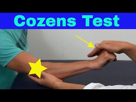 Cozens Test for Lateral Epicondylitis and Lateral Elbow Pain.