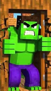 When Hulk Finds a Small Door in Minecraft 😆 #minecraft #roblox #Shorts