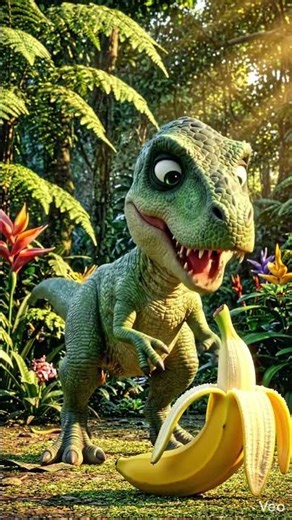 Hungry Baby T-Rex Can’t Reach Food 😂🦖 | Cute Funny Short”