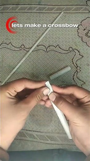 lets make a paper crossbow #shorts #papercraft #paper #craft
