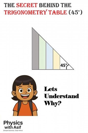 The Secret Behind the Trigonometry Table (45°) #physicsshorts #conceptbasedlearning