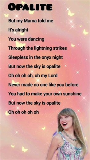 Taylor Swift 🌼Opalite #trending #newsong #viral #songlyrics #swifties #swiftie4ever #foryou