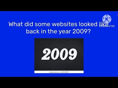 What did some websites looked like back then in the year 2009?