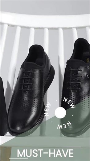 Monte Carlo Mens Black Solid Lace Up Genuine Leather Casual Shoes (201803FW-2-6)