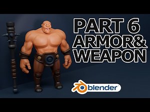 Blender 2.9 Tutorial - Stylized Character Modeling - Part 6 of 9: Armor & Weaponry