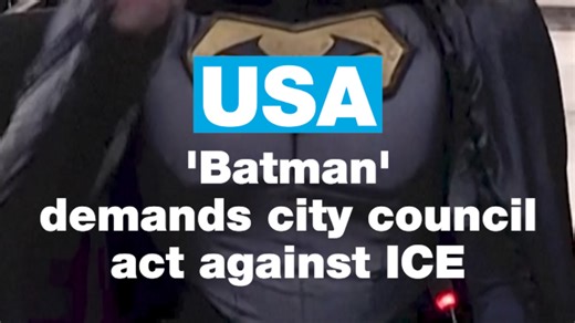 California 'Batman' demands US city council act against ICE