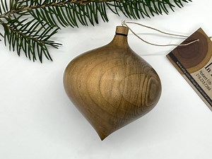 Turned Wooden Christmas Ornament. Recycled Maple Wood. - Etsy