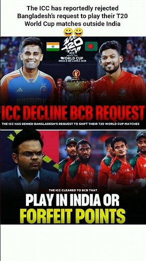 ICC has reportedly rejected Bangladesh request #bangladesh#viral#viratkohli #trending#t20worldcup