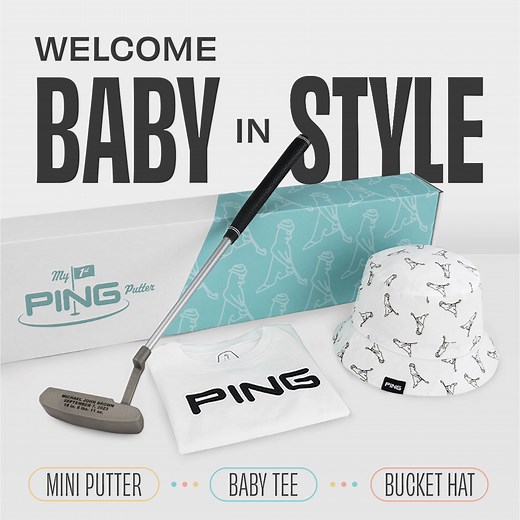 Custom-fit for the newest members of the PING family. 💚 The ‘My 1st PING Putter’ can be customized and personalized at the PING Shop: https://bit.ly/3EJ2JZw | PING Golf