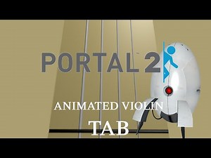 Cara Mia Addio from Portal 2 - Animated Violin Tab