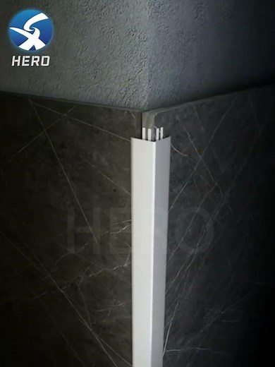 How to install L shape tile corner edge trim?