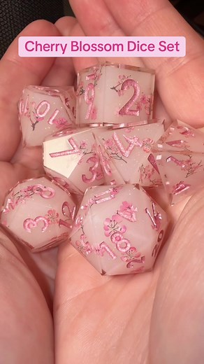 Cherry Blossom Dice Set for Dungeons & Dragons