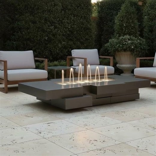 Modofire Block Stack Fire & Water Fountain Table