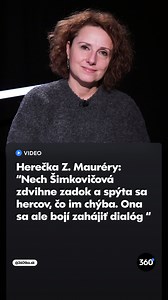 Herečka Z. Mauréry: “Nech Šimkovičová zdvihne zadok a spýta sa hercov, čo im chýba. Ona sa ale bojí zahájiť dialóg“ ➡️ Pozrite si celý rozhovor na 360tka.sk #360tka #DenisaHopkova | 360tka.sk