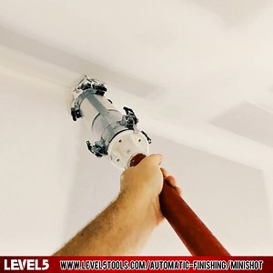 The MiniShot Gas-Assisted Drywall Compound Tube is LEVEL5's latest edition to our all-star lineup of Automatic Taping & Finishing Tools. The 45.5-inch long MiniShot delivers finishing compound through your favorite drywall finishing heads effortlessly and with high precision. Increase your profits by getting more jobs done faster! ⚙️ POWERFUL FLOW | A custom gas cylinder provides powerful back pressure - double the force of competing pressurized compound tubes - enabling you to apply a wider ran