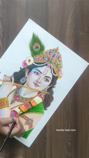 My Hard work of 40 hours💕🌼#shorts #krishna #art #shortvideo #youtube #ytshorts #shortsfeed