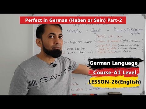 A1 German Course | Lesson 26 - Part 2| Perfect in German Language | Perfekt mit haben /sein| English