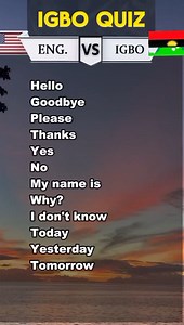 186K views · 788 reactions | Amazing work , simple Igbo Language and their Meaning in English. Part1 | Biafra Iconic Warriors | Facebook